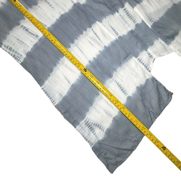 NWT Romeo & Juliet Beach Kimono Cover-Up Sz. L White Grey Vacation Cabana Boho - Picture 6 of 10